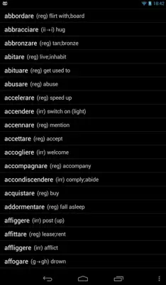 Italian Verbs android App screenshot 0