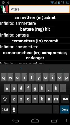 Italian Verbs android App screenshot 5