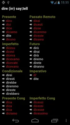 Italian Verbs android App screenshot 7